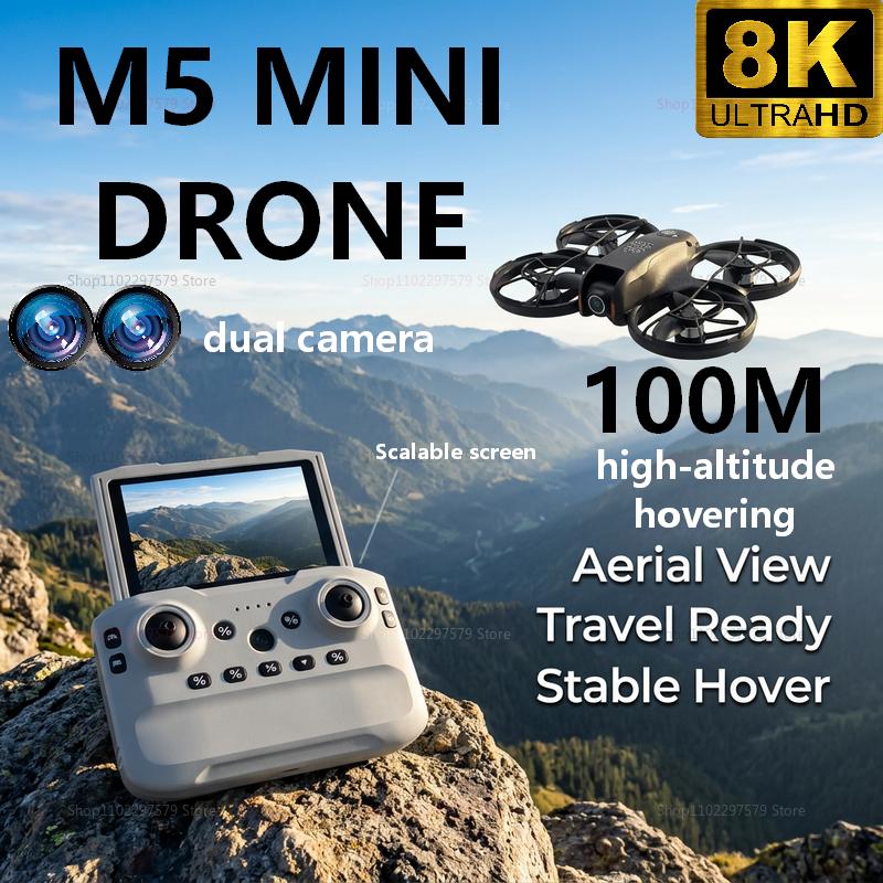 Rc Helicopter Gyro - Drone Mini M5 Baru 2026 Kamera