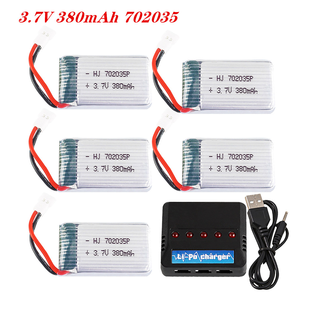Rc Helicopter Parts - Baterai Lipo 3.7V 380Mah 702035 Baterai