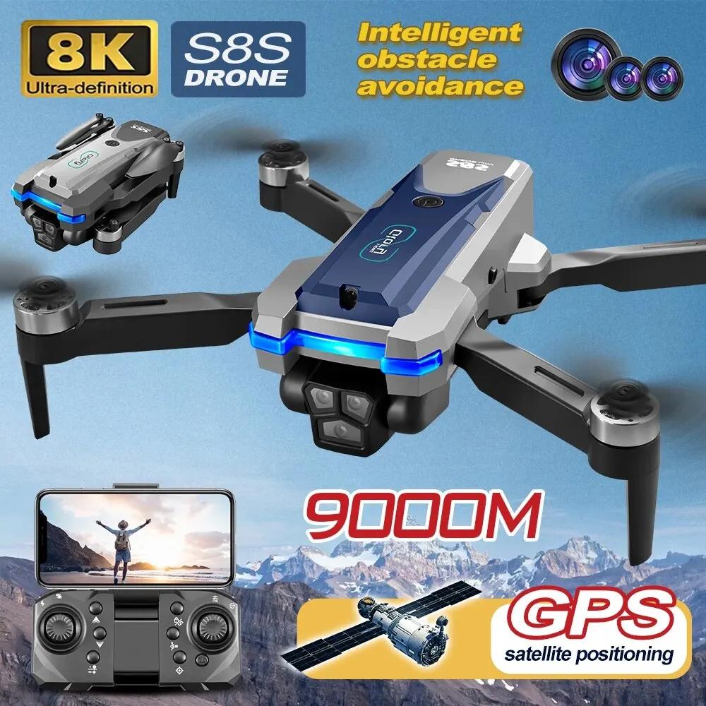 Rc Helicopter Electric - S8S Drone lipat 5G Wifi 8K